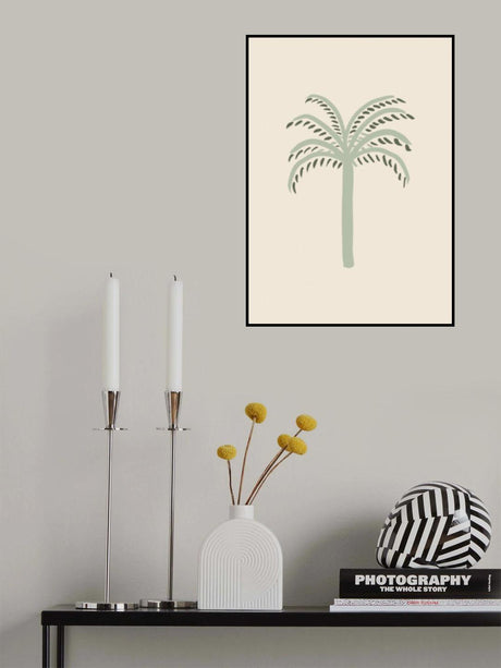 Palm Beige and Green Poster och Canvastavla