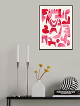 Pink Kiss Pieces Poster och Canvastavla