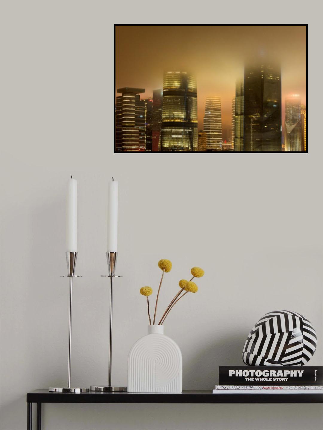 Urban Forest in Mist Poster och Canvastavla