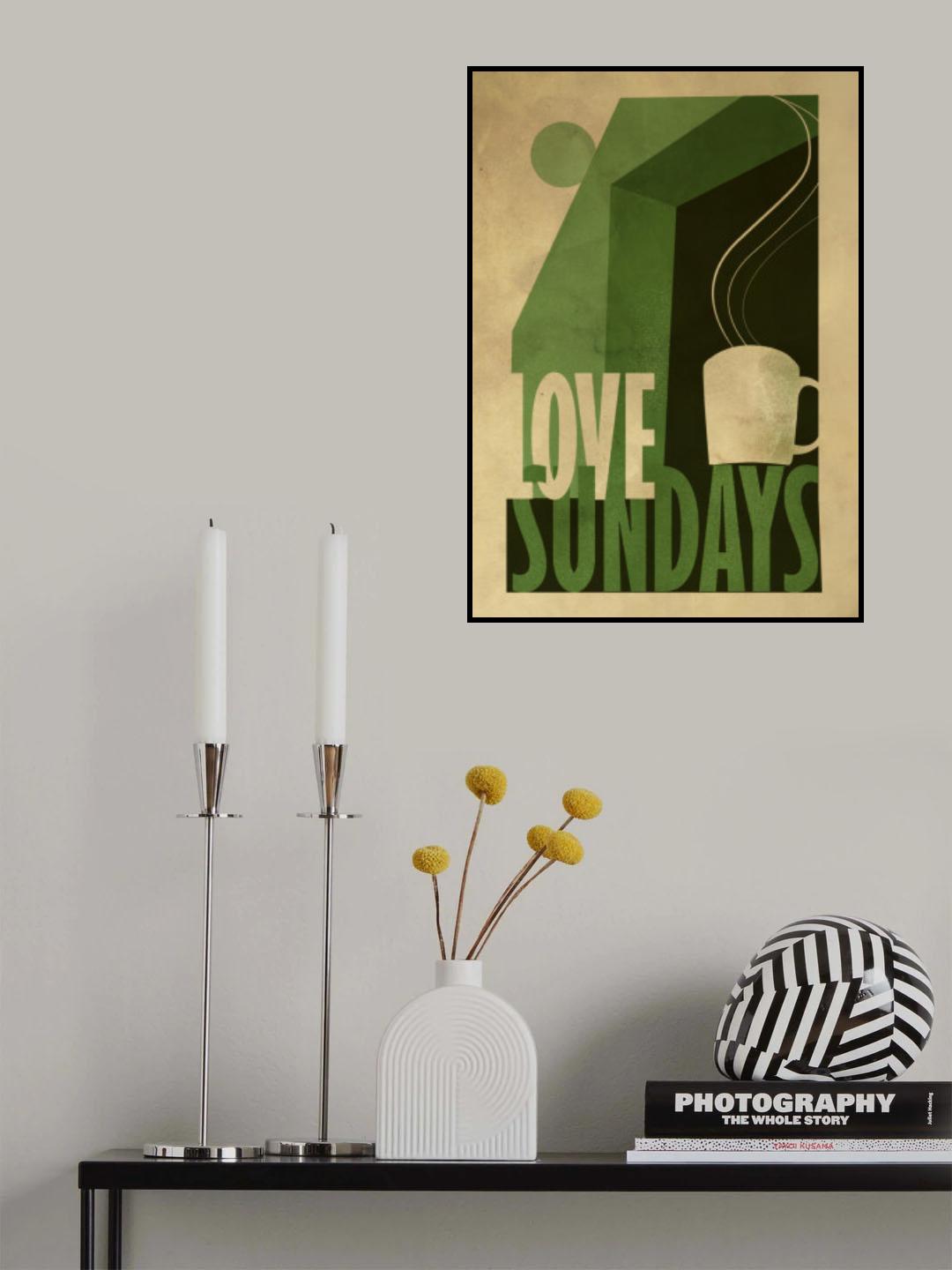Love Sunday print Poster och Canvastavla