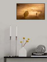 Camel Riding in the Gobi Desert (悠悠驼铃声） Poster och Canvastavla