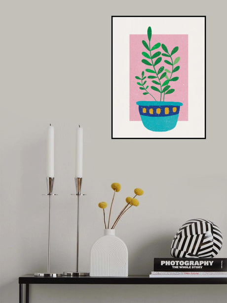 Plant in Sunset Poster och Canvastavla