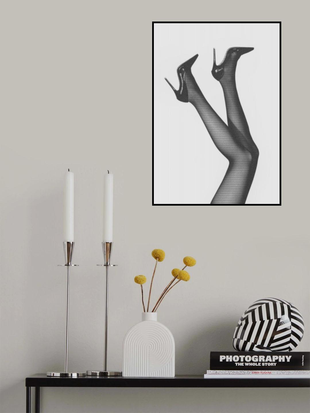 Happy Feet B&w Poster och Canvastavla
