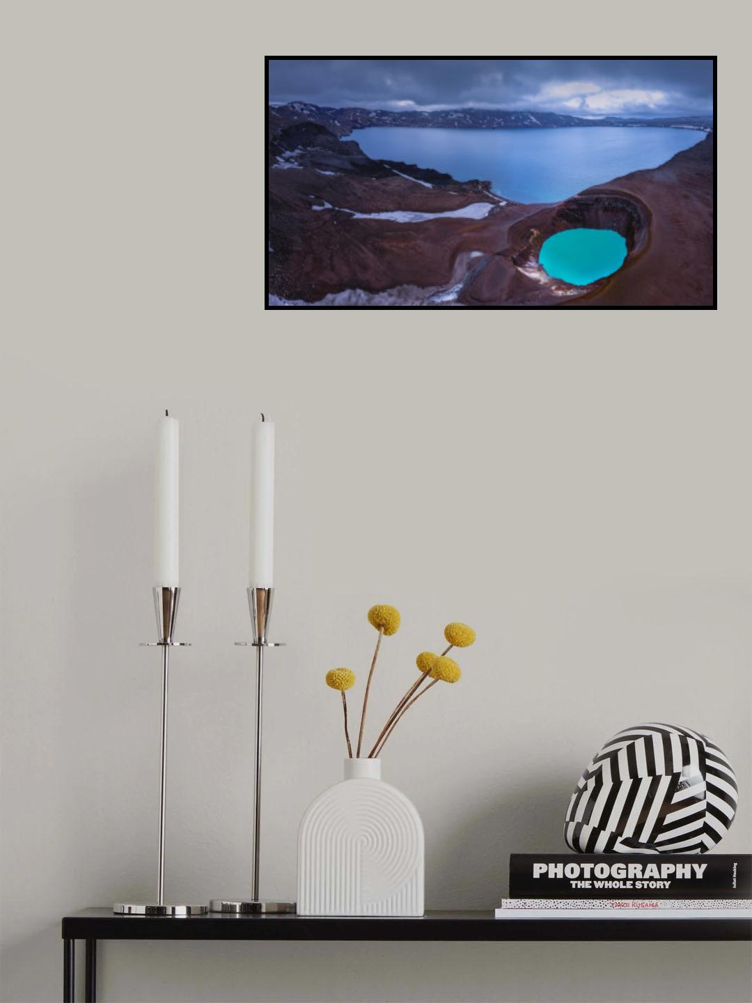 Askja Caldera Poster och Canvastavla
