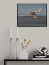 Jump on the Beach in Early Morning Poster och Canvastavla