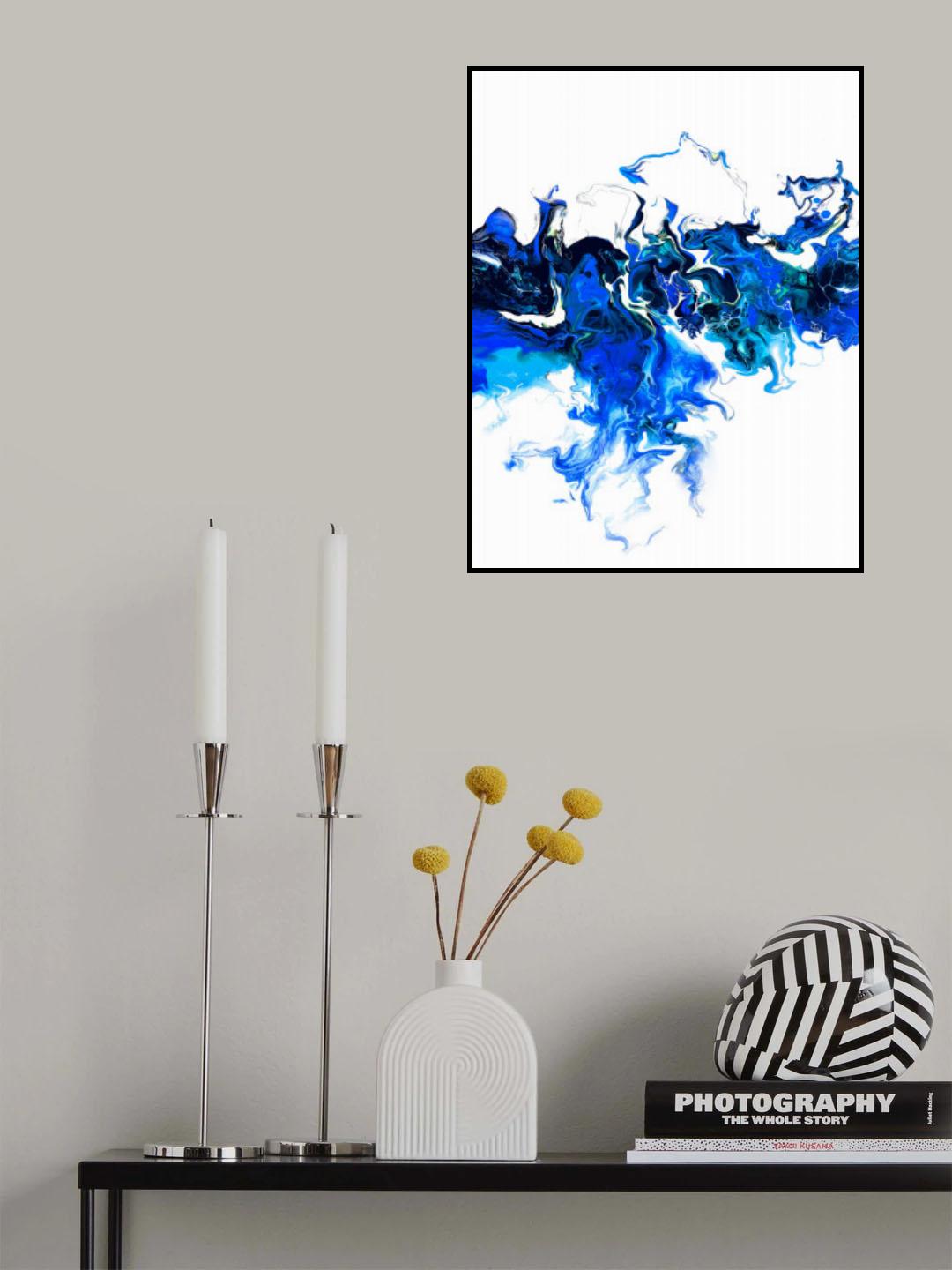 Colorful White Wave 2 Poster och Canvastavla