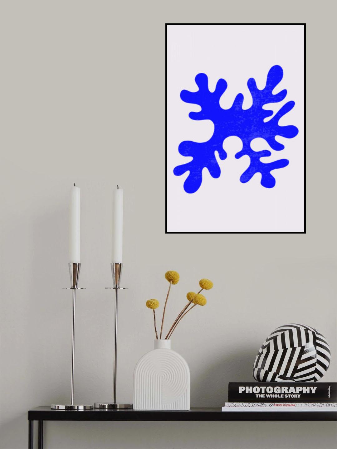 Abstract Blue Algae Poster och Canvastavla