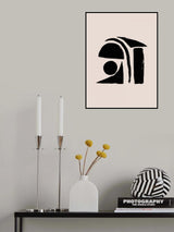 Slate & Ivory   Abstract Shape Play Poster och Canvastavla