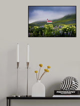 Blossoms Beneath Vik's Beacon Poster och Canvastavla