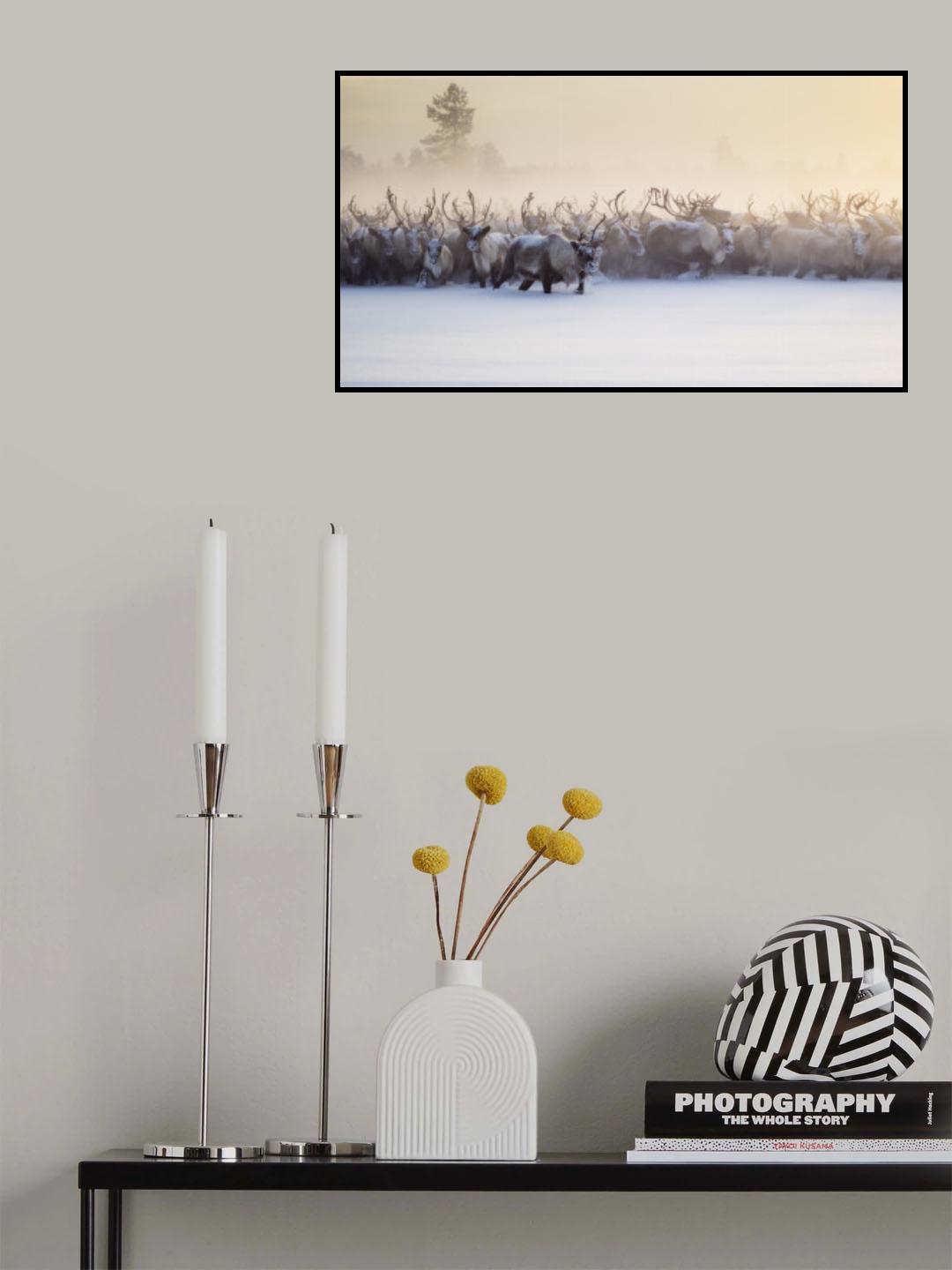 The herd is approaching Poster och Canvastavla