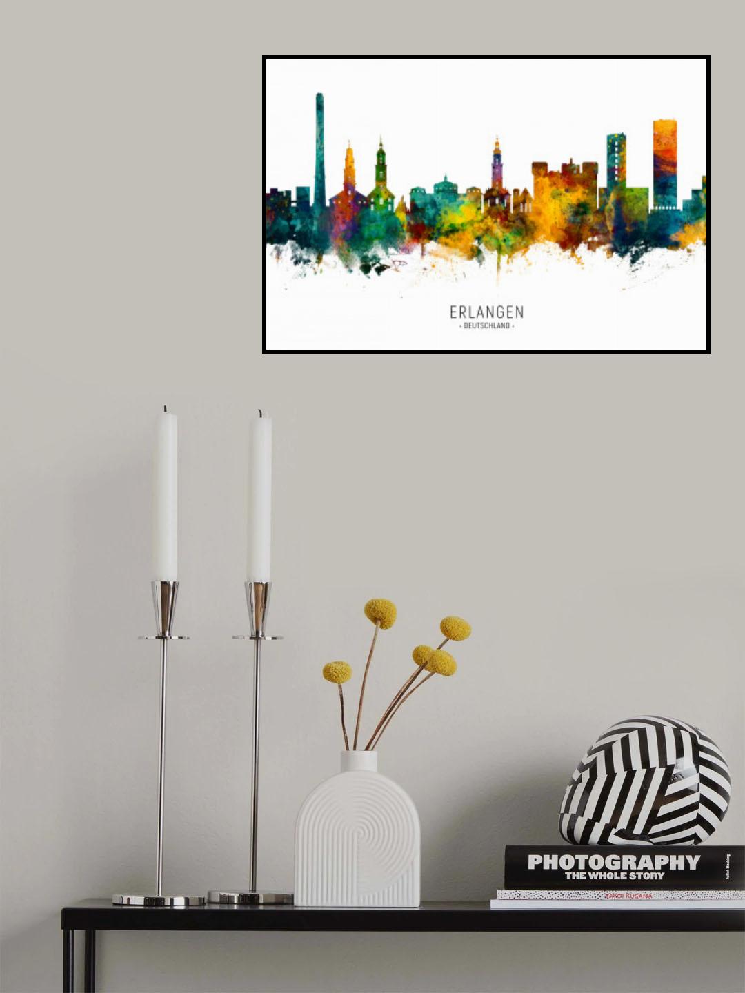 Erlangen Germany Skyline Poster och Canvastavla