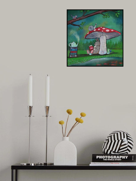 Reading Under the Toadstools Poster och Canvastavla