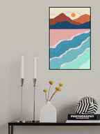 Beach and Mountains #3 Poster och Canvastavla