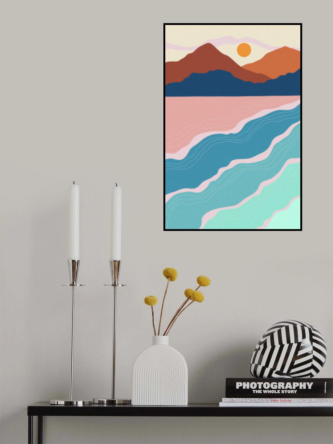 Beach and Mountains #3 Poster och Canvastavla