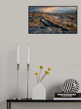 Almannagjá separate Europe and America Poster och Canvastavla