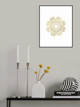 Gold lace snowflake (2) Poster och Canvastavla