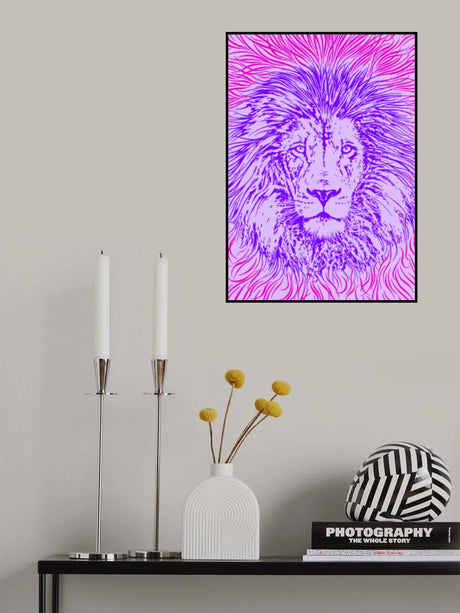 Lion Portrait – King of the Beasts Poster och Canvastavla