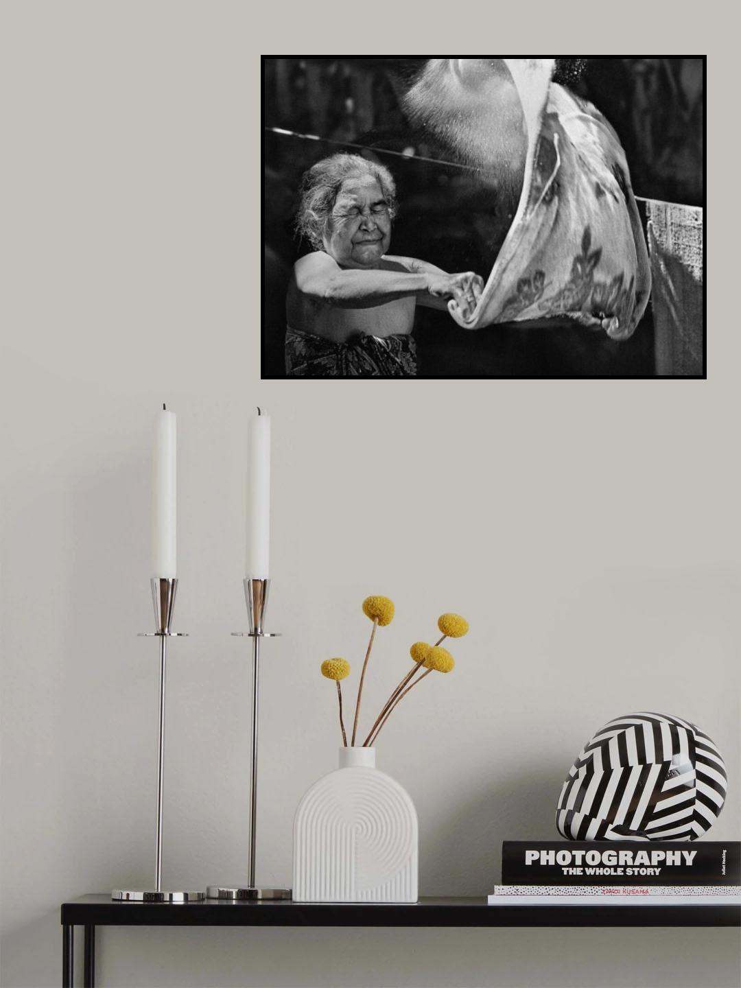 Drying laundry Poster och Canvastavla