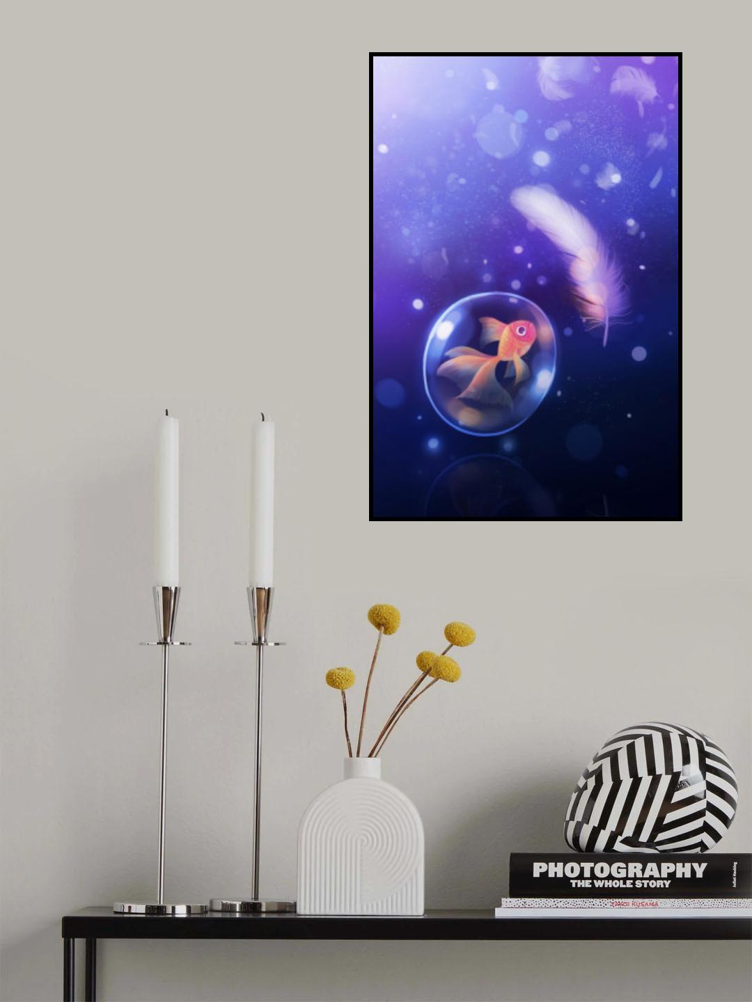 Dark Purple Swan lock Poster och Canvastavla