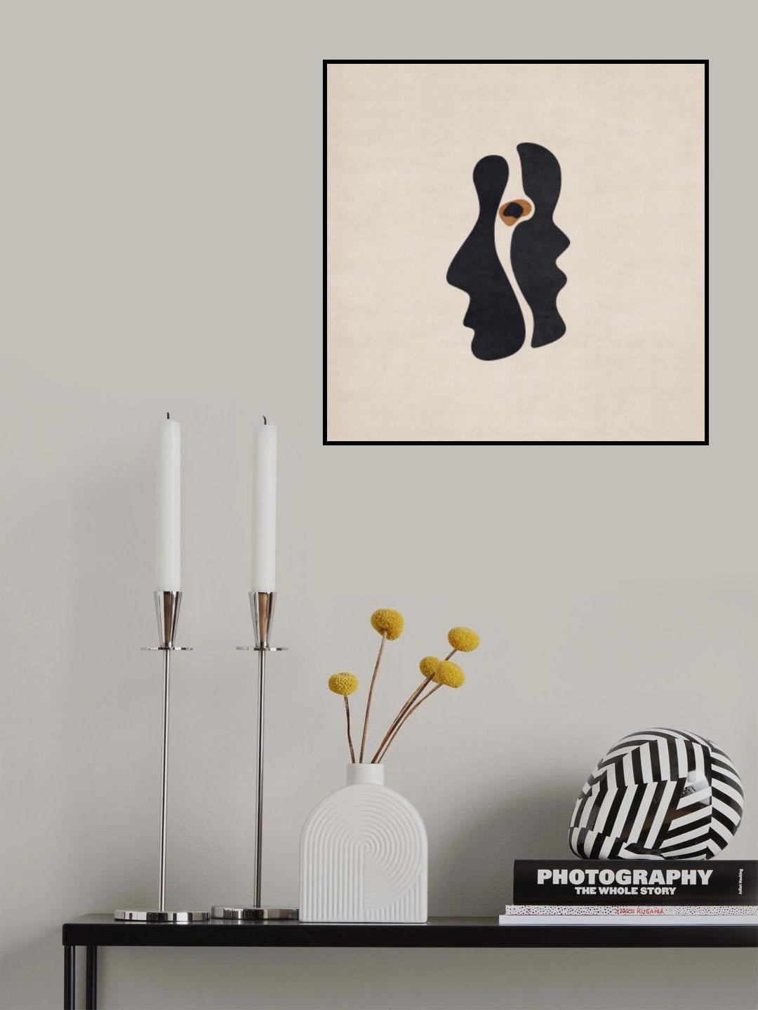 Ikili Tyatrovari Siyah Yuz Poster och Canvastavla