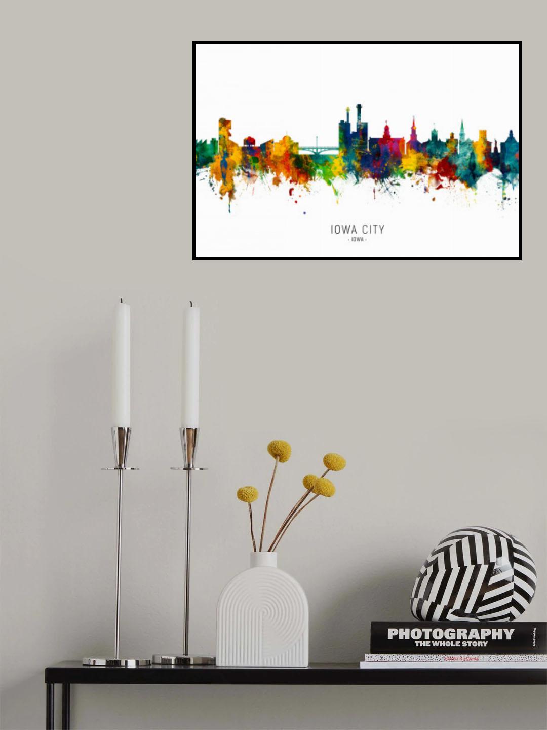 Iowa City Iowa Skyline Poster och Canvastavla