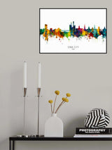 Iowa City Iowa Skyline Poster och Canvastavla