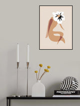White Floral Manly Poster och Canvastavla