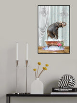 Elephant &amp; Bubbles Poster och Canvastavla