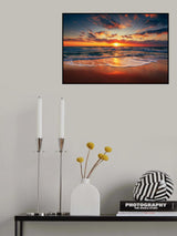 Sea sunrise on the beach coast Poster och Canvastavla