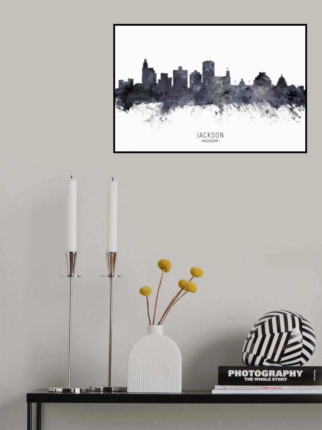 Jackson Mississippi Skyline Poster och Canvastavla