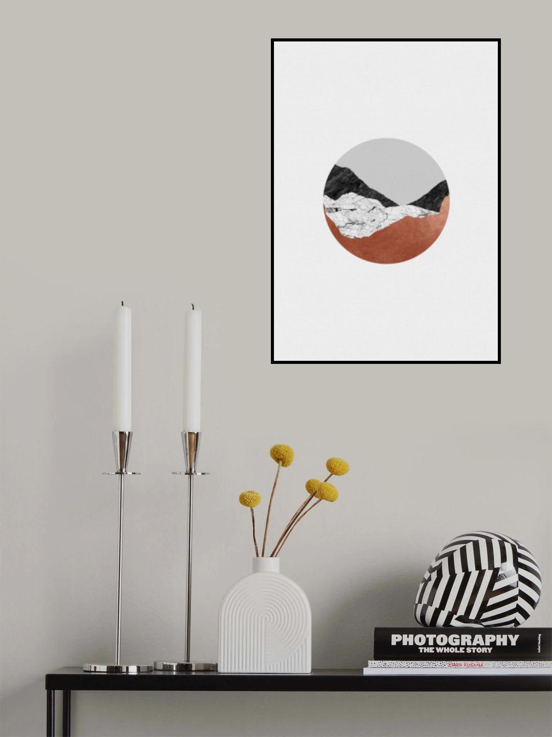 Copper Geometric III Poster och Canvastavla