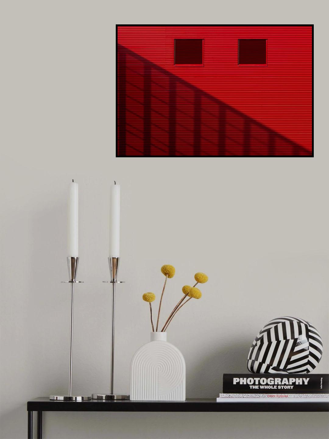 Just red and shadow Poster och Canvastavla