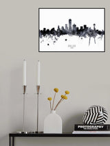 Dallas Texas Skyline Poster och Canvastavla