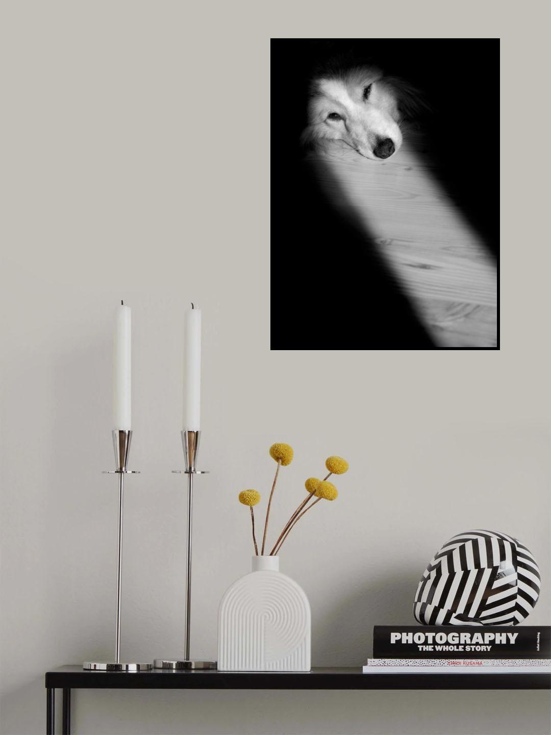 Light stripe on the floor Poster och Canvastavla