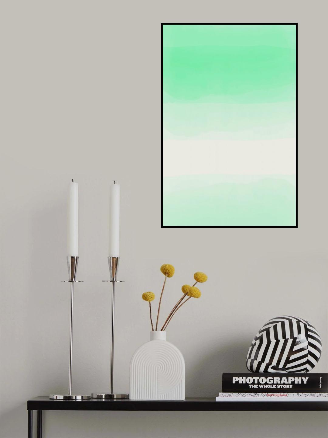Light Green Watercolor Series #1 Poster och Canvastavla