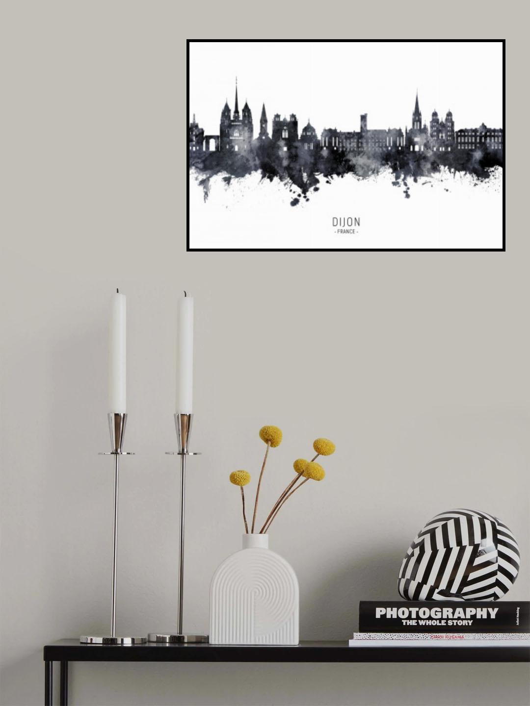Dijon France Skyline Poster och Canvastavla
