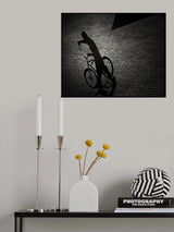 Man and bicycle shadows Poster och Canvastavla