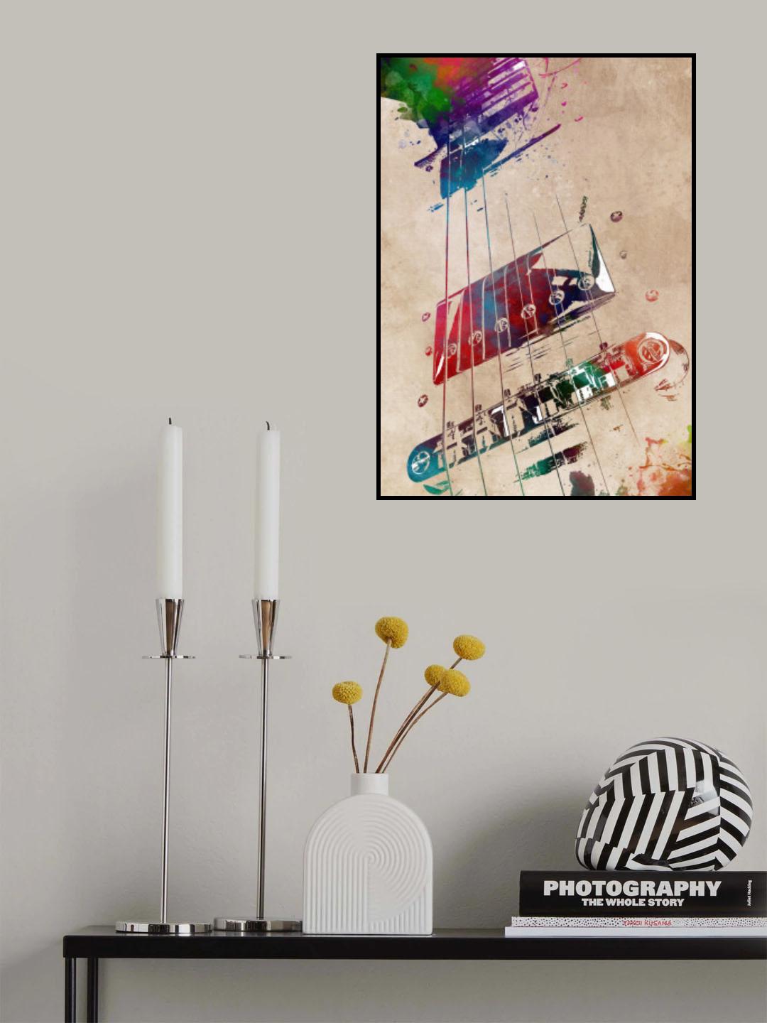 Guitar music art 6 Poster och Canvastavla