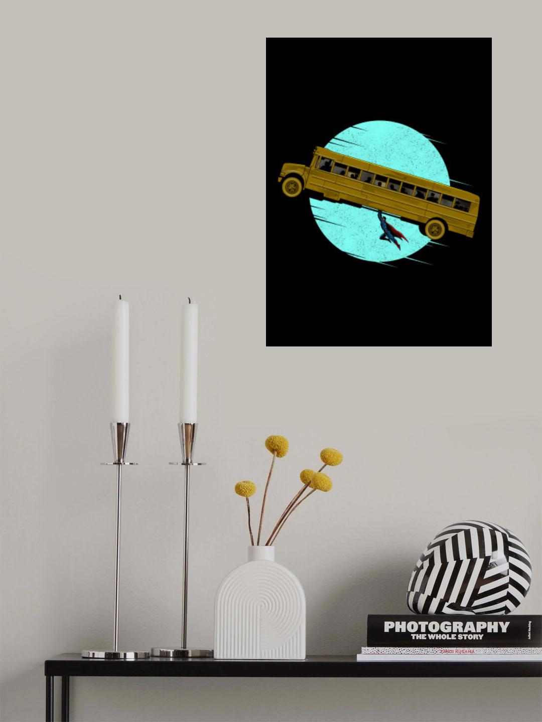 the hero and the bus Poster och Canvastavla
