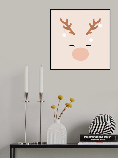 Deer & Baubles Poster och Canvastavla