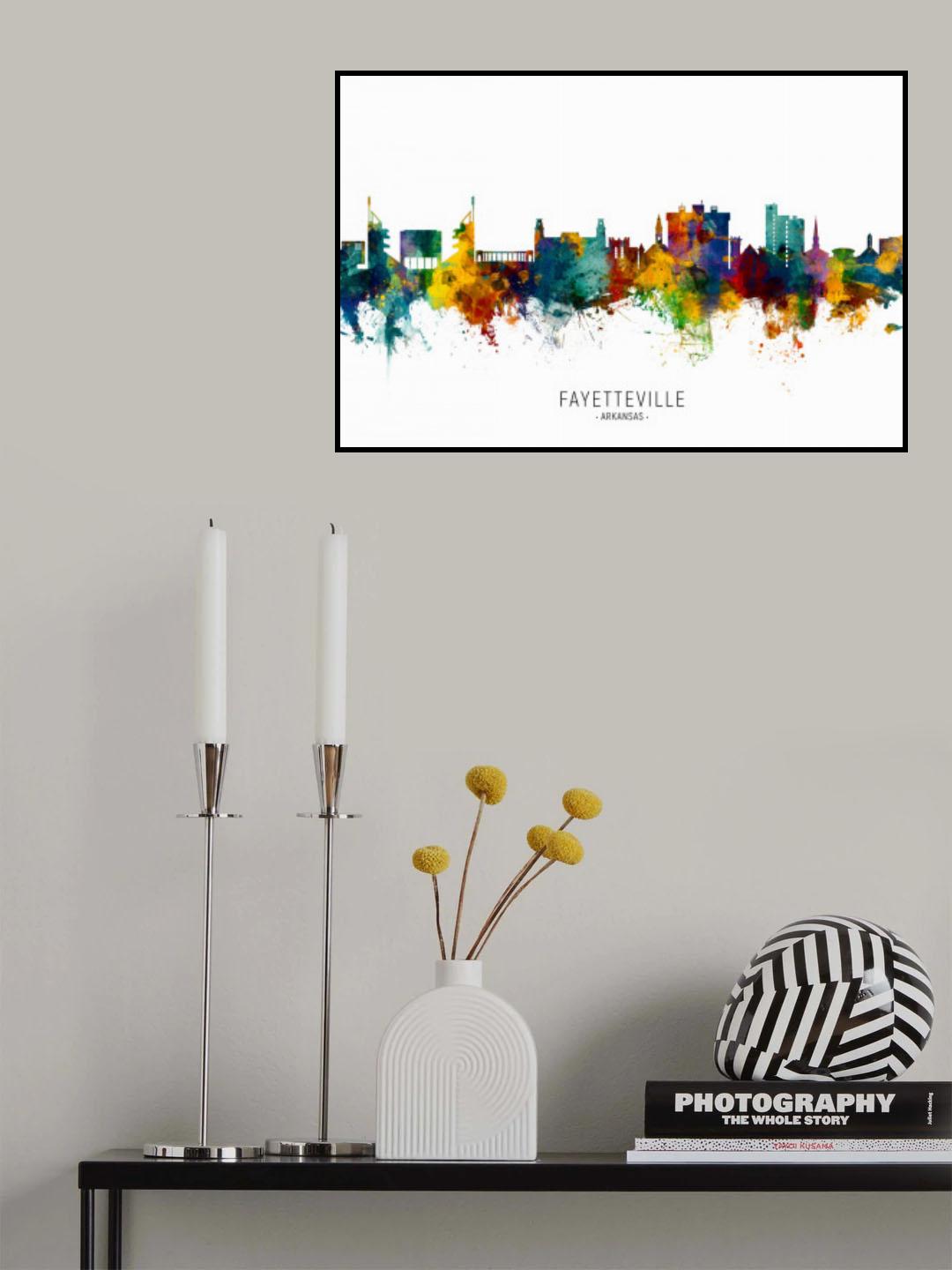 Fayetteville Arkansas Skyline Poster och Canvastavla