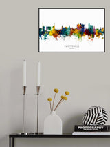 Fayetteville Arkansas Skyline Poster och Canvastavla