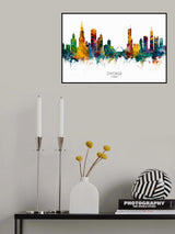 Chicago Illinois Skyline Poster och Canvastavla