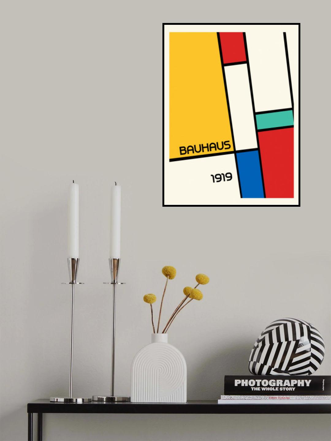 Bauhaus Geometric Design Retro Poster och Canvastavla