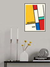 Bauhaus Geometric Design Retro Poster och Canvastavla