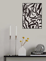 Black line in grey 02 Poster och Canvastavla