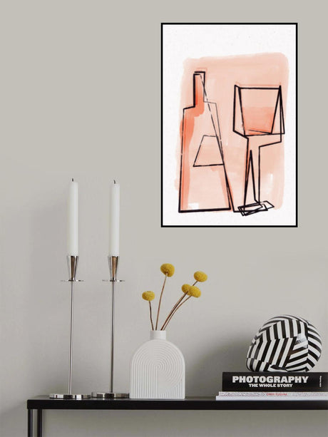 Bottle And Glass Poster och Canvastavla