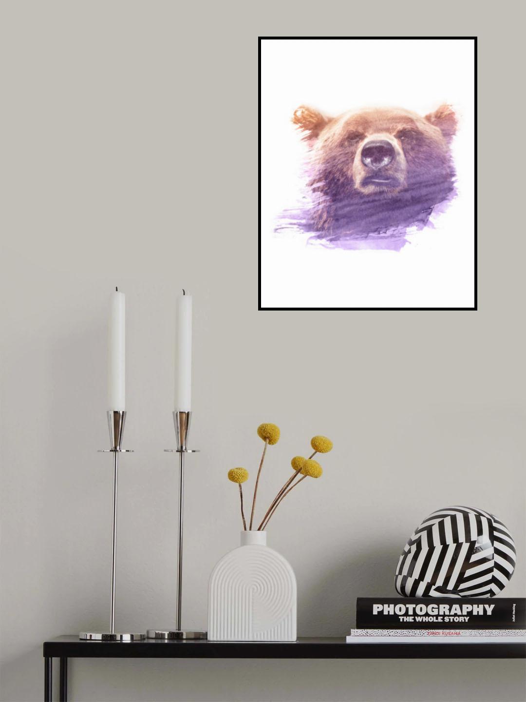 0002 Animal Watercolor Poster och Canvastavla