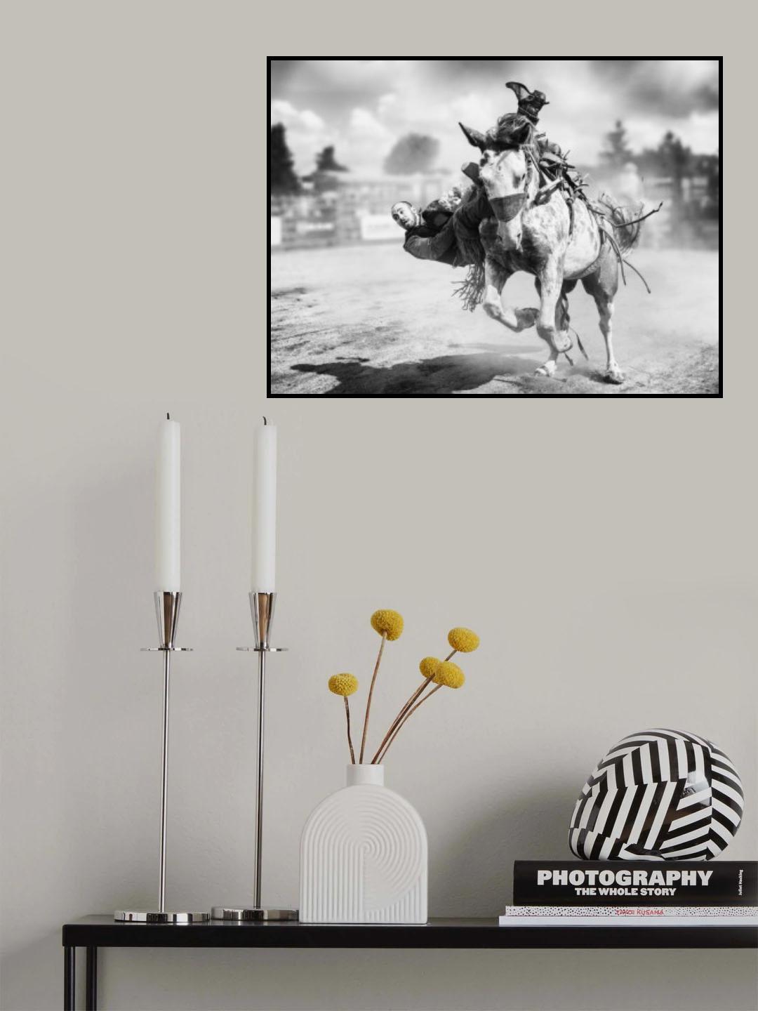 Bucking Horse Poster och Canvastavla