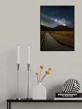 Milky Way shining in the sky of Kuju Mountain Range Poster och Canvastavla